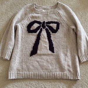 Loft Elegant Brown Bow Sweater